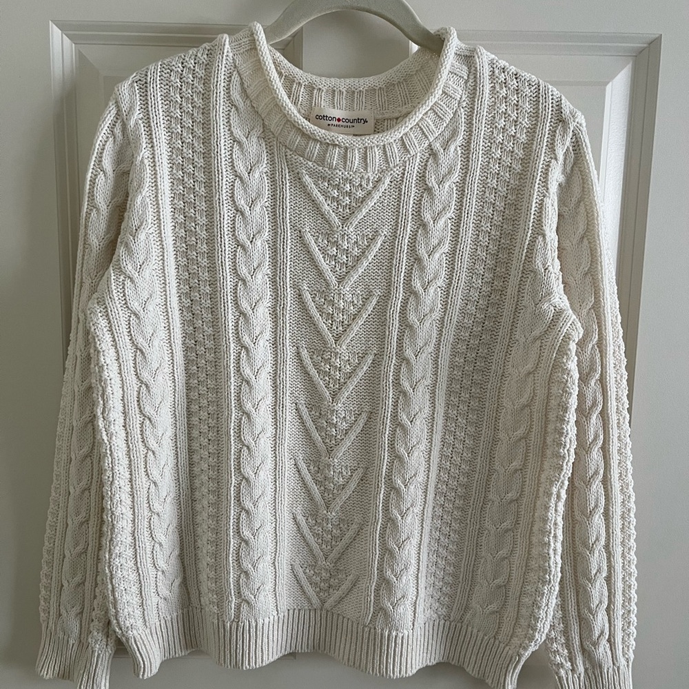 Parkhurst Ivory Cable Knit Sweater